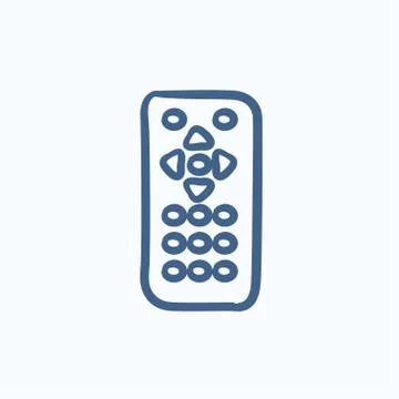 Remote control sketch icon Stock Illustration