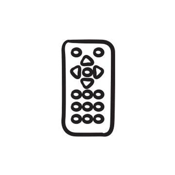 Remote control sketch icon Stock Illustration
