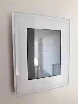 Remote control for smart house climate and fresh air Stock Photos