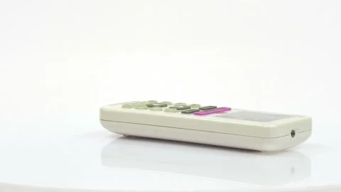 Remote control. Top view, 360 degree rotation, close-up of a lem Stock Footage 201384131