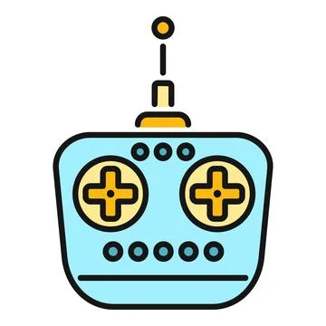 Remote control toy gamepad icon controlling hobby devices Illustrazione stock