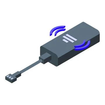 Remote control tracker icon isometric vector. Center data Stock Illustration