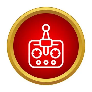 Remote control transmitter icon for drone operation Illustrazione stock