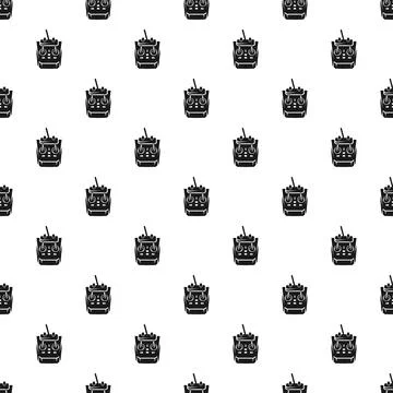 Remote control transmitter icons creating a seamless pattern Stockillustratie