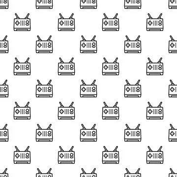 Remote control transmitter seamless pattern tile background Stock Illustration