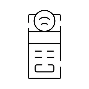 Remote control transmitting audio signal for smart devices Stock Illustration