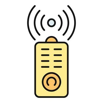 Remote control transmitting wireless signal vector icon Illustrazione stock
