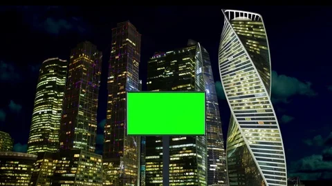 Remote control turns on billboard Stock Footage 79456655