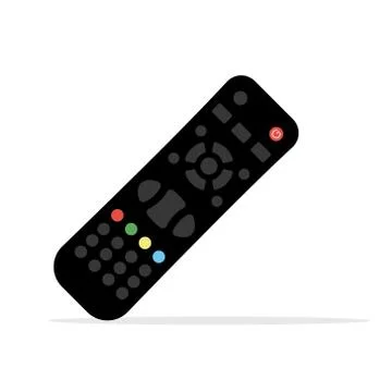 Remote control tv icon. Flat vector remote control video modern design device Stock Illustration