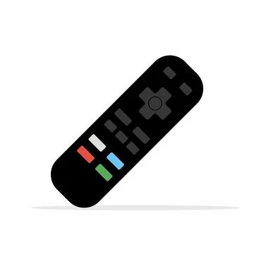 Remote control tv icon. Flat vector remote control video modern design device Stock Illustration