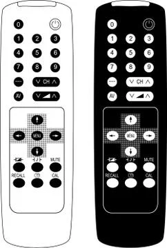 Remote control the tv. Stock Illustration