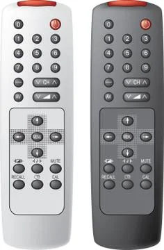 Remote control the tv. Stock Illustration