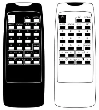 Remote control the TV. Stock Illustration