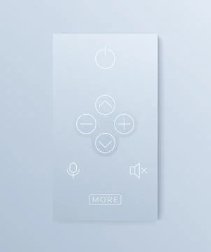 Remote control for tv mobile app, vector interface Ilustración de archivo