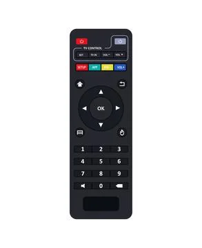 Remote control for TV or media center. Stock Illustration