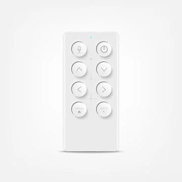 Remote control for TV or media center. Device for films cinema video. Leisu.. Stock Illustration