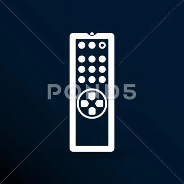 Remote control tv vector icon isolated media Stock Illustration