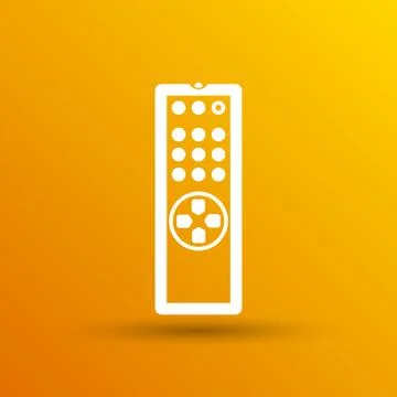 Remote control tv vector icon isolated media Stock Illustration