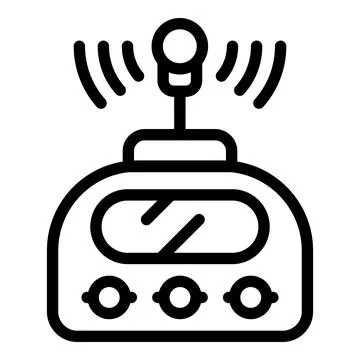 Remote control unit icon outline vector. Child radio Stock Illustration