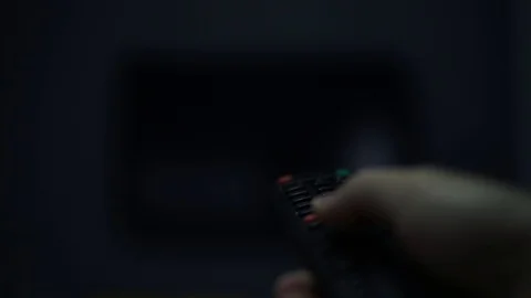 Remote Control Used To Navigate On A Smart Tv Television Green Screen Stock-Footage 127697316