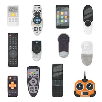 Remote control vector tv remoted controller television channel technology media Stock Illustration