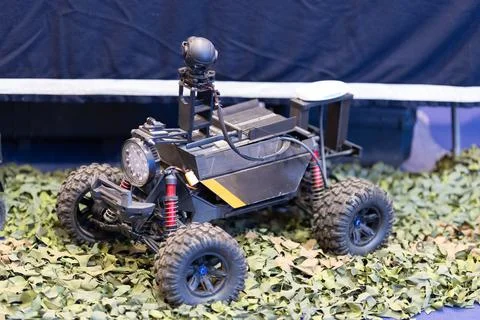 Remote control vehicle operating with integrated camera system Stock Photos