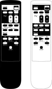 Remote control from the videorecorder. Illustrazione stock