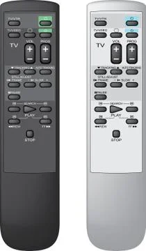 Remote control from the videorecorder. Stock Illustration