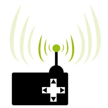 Remote control on white background Stock Illustration