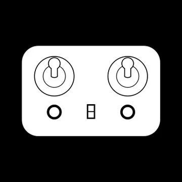 Remote control white color icon . Illustrazione stock