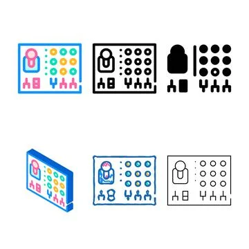 Remote controle color icon vector variations sign Stock Illustration