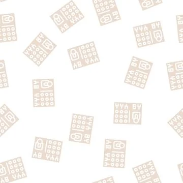 Remote controle glyph vector seamless pattern sign Illustrazione stock