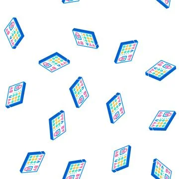 Remote controle isometric icon seamless pattern sign Illustrazione stock