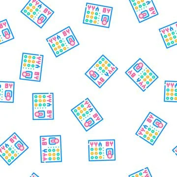 Remote controle vector seamless pattern sign Stock Illustration