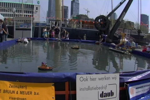 Remote controlled boats Stock Footage 266098