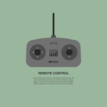 Remote controlled car, drone, fly and toy. Stock Illustration