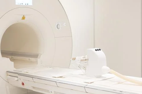 Remote Controlled Manipulator robot hand for biopsy in MRI scan device Stock Photos