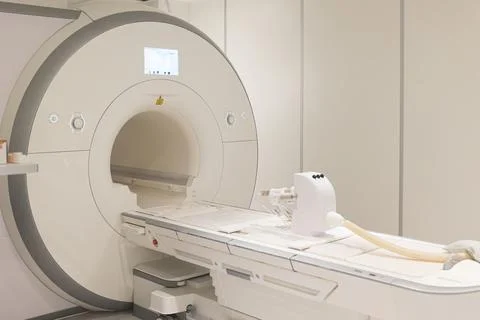 Remote Controlled Manipulator robot hand for biopsy in MRI scan device Stock Photos