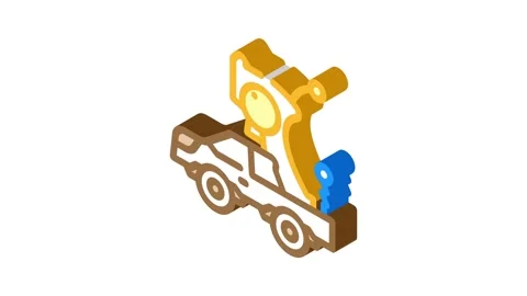 Remote controlled toy child isometric icon animation Stock Footage 327293118