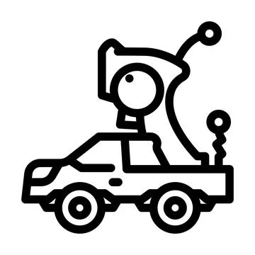 Remote controlled toy child line icon vector illustration Stock Illustration