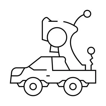 Remote controlled toy child line icon vector illustration Stock Illustration
