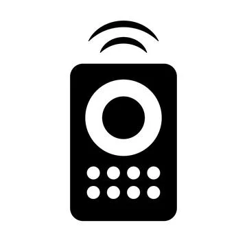 Remote controller and radio wave silhouette icon. Vector. Illustrazione stock