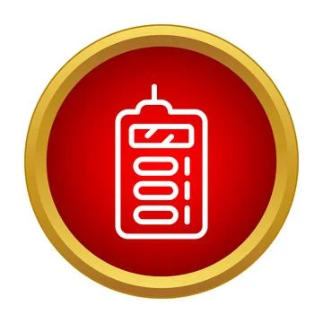 Remote controller button with red circle icon concept 库存插图