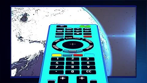 Remote controller in cartoon-style Stock Illustration