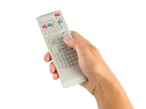 Remote controller in a hand Stock Photos