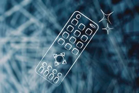 Remote controller illustration with sparkle Stock Illustration