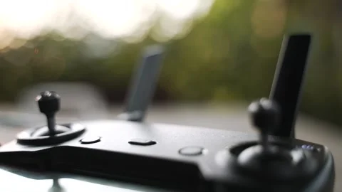 Remote controller for modern drone Stock Footage 160277267