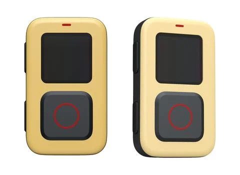 Remote controller for photo and video action camera on white background Stock Illustration