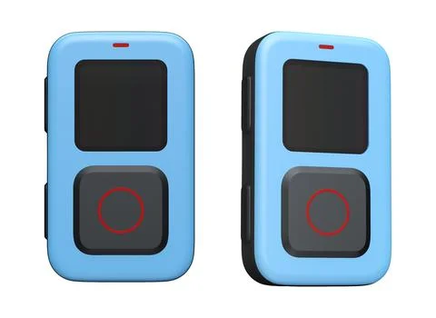 Remote controller for photo and video action camera on white background Stock Illustration