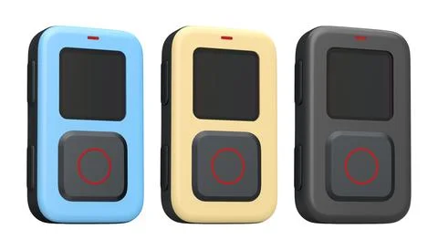 Remote controller for photo and video action camera on white background Stock Illustration
